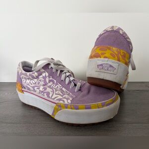 Vans Old Skool Stacked Platform Wavy Daze Sneakers size 7